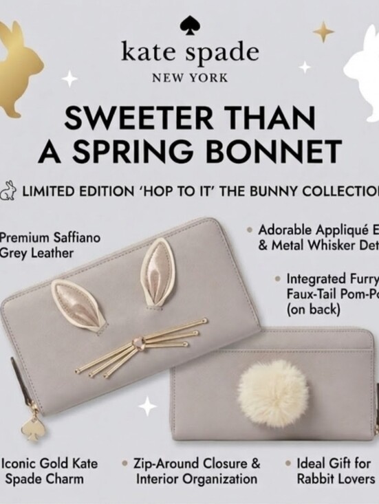kate spade Handbags - Kate Spade "Hop To It" Novelty Wallet